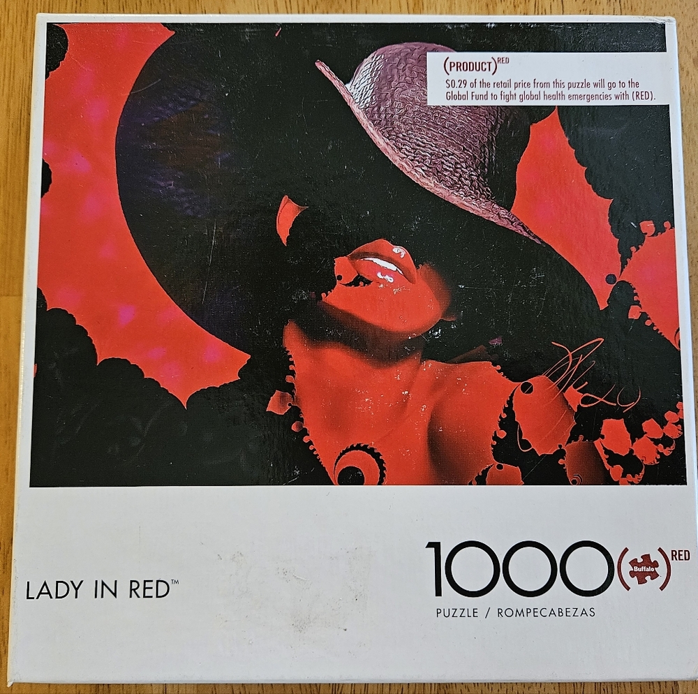 NWT Buffalo Lady in Red 1000 Piece Puzzle